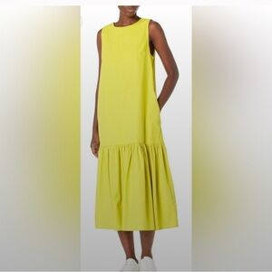 Sleeveless chartreuse dress